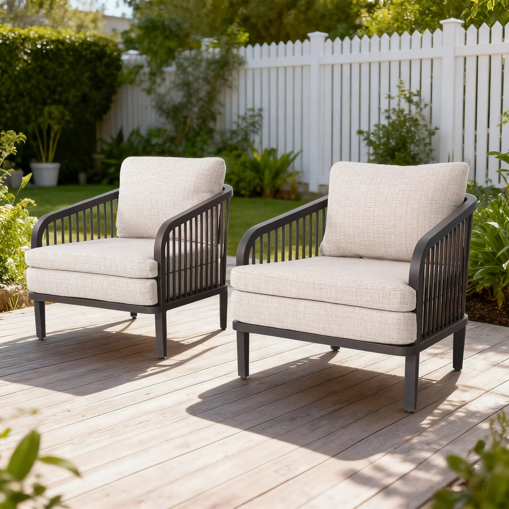 4 PCS Aluminum Patio Seating Set for 5-Person