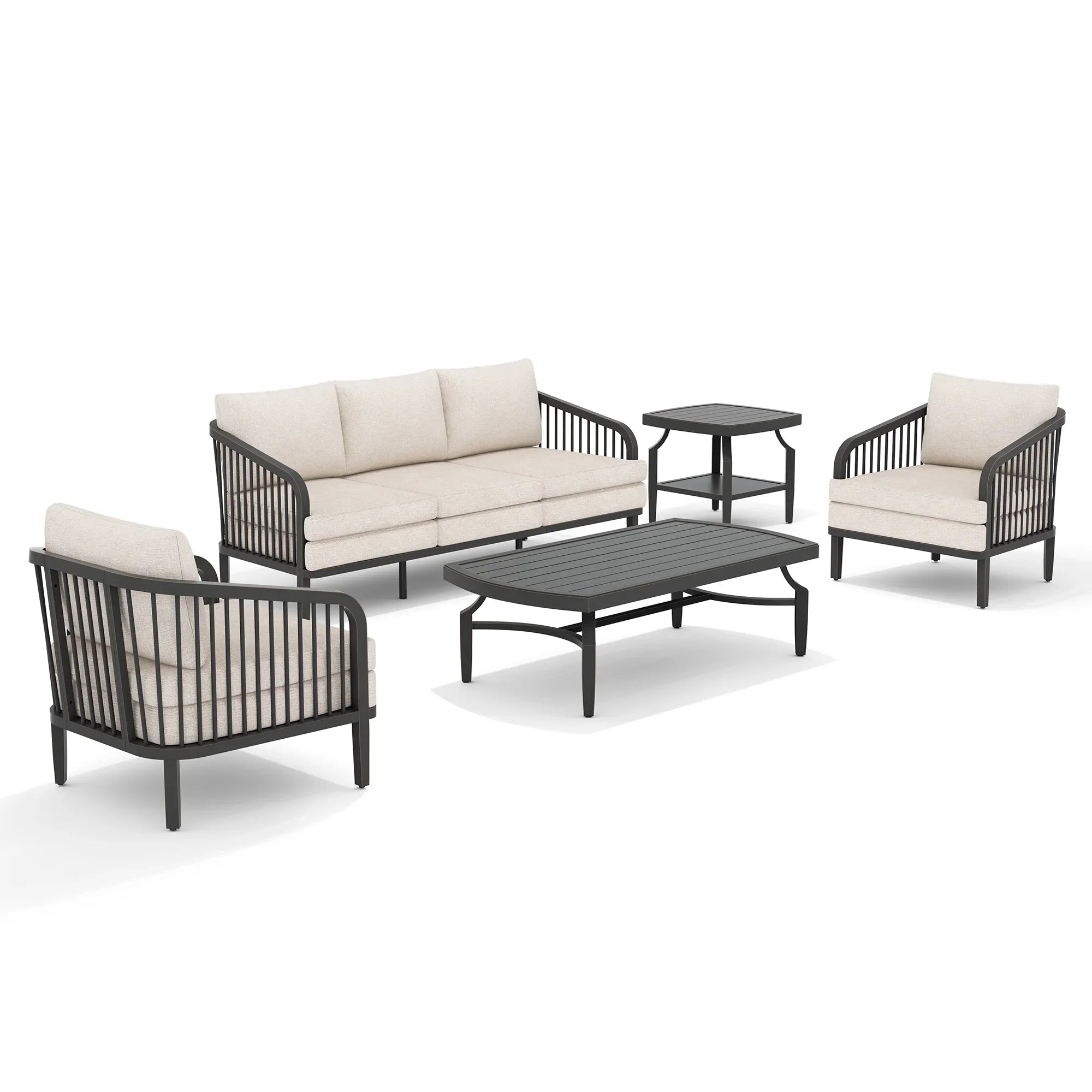 5-Person Aluminum Patio Seating Set