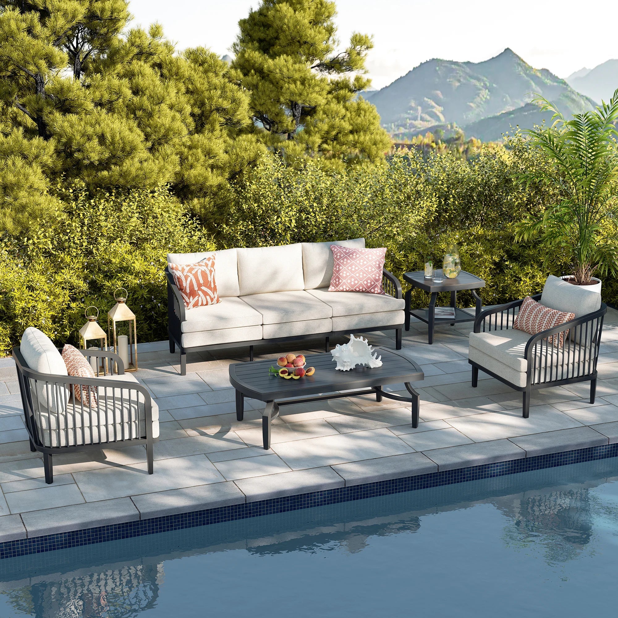 5-Person Aluminum Patio Seating Set