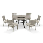 Round Dining Table Sets With Armless Chair And Sunbrella® Cushions
