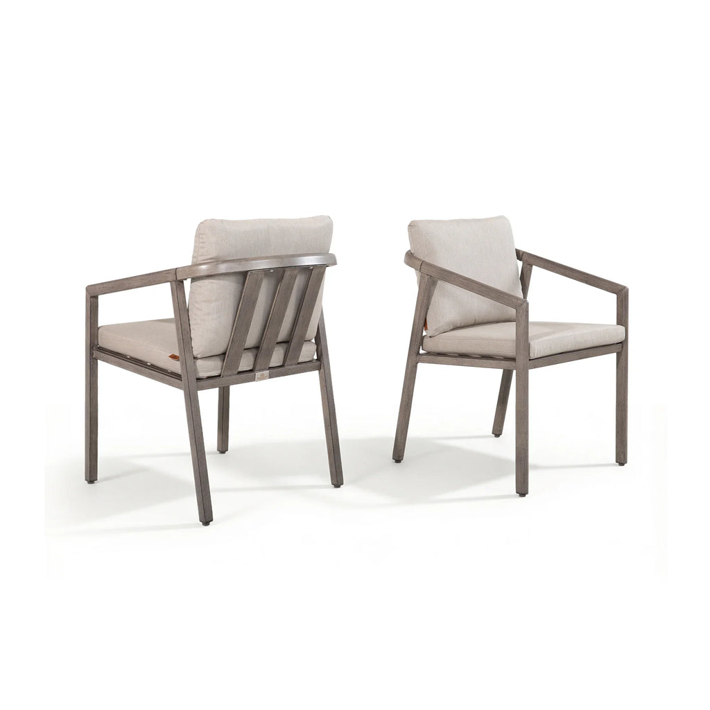 Amalfi Wraparound Aluminum Patio Dining Chair Set