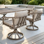 Amalfi 360° Swivel Rocking Aluminum Patio Dining Chair Set of 2