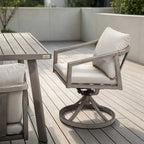 Amalfi 360° Swivel Rocking Aluminum Patio Dining Chair Set of 2