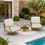 2-Piece Swivel Lounge Chair and End Table