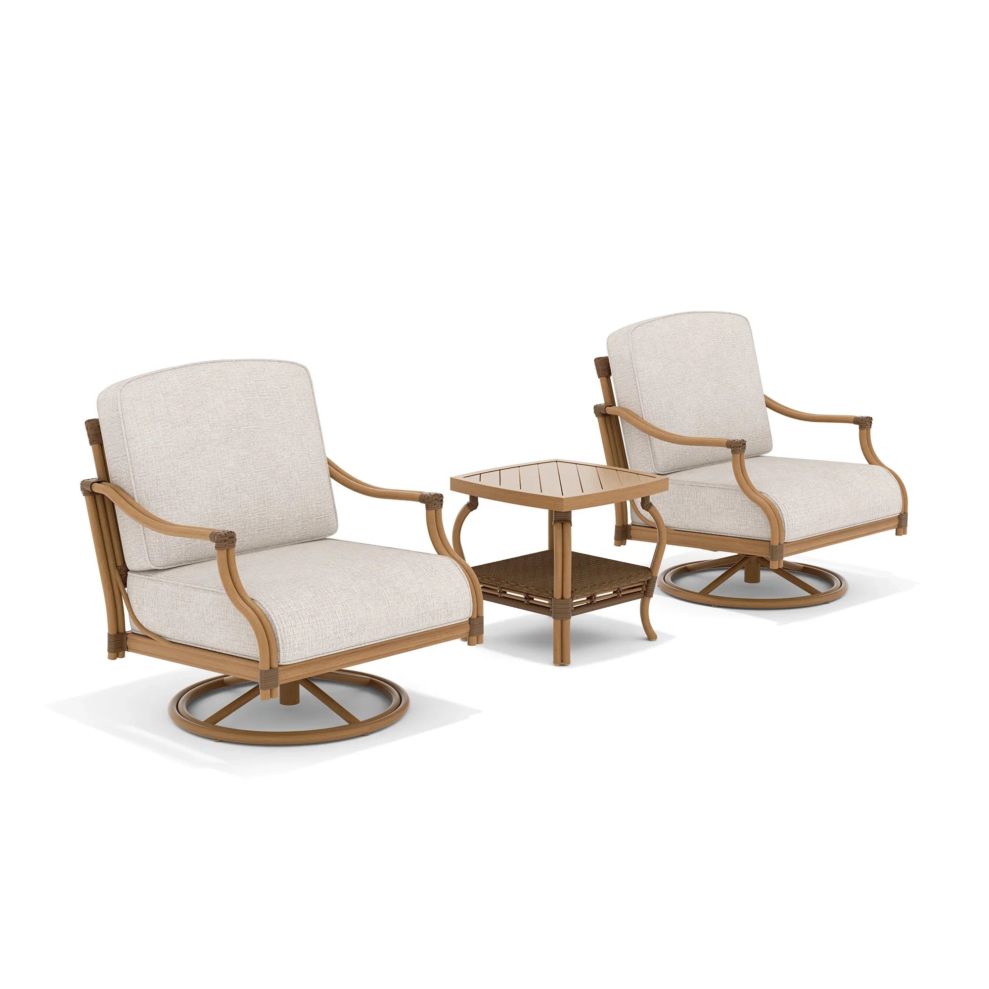2-Piece Swivel Lounge Chair and End Table