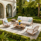 5-Piece Patio Furniture Sets With Swivel Chairs
