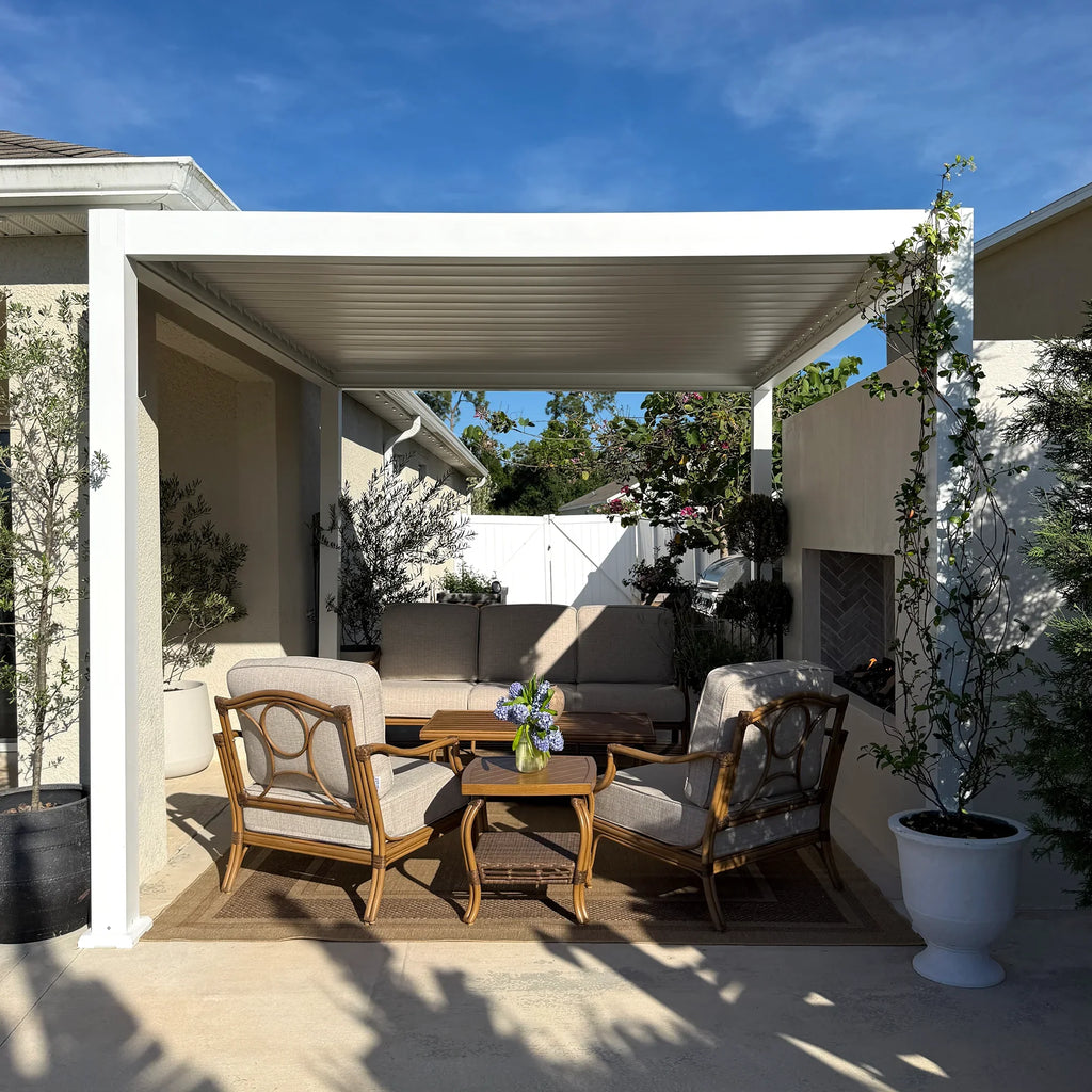 Outdoor Sofa and 2 Chairs with Coffee Table