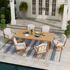 6- Person Patio Aluminum Rectangular Dining Set