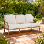 Outdoor Sofa and 2 Chairs with Coffee Table