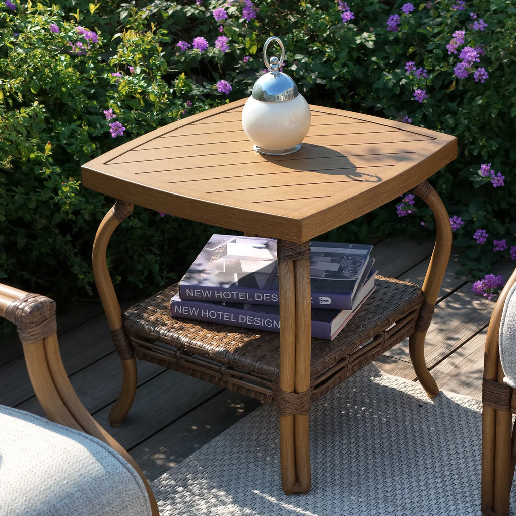 2-Piece Swivel Lounge Chair and End Table