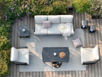 5-Piece Aluminum Outdoor Swivel Conversation Set