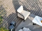 4-Piece Aluminum Patio Deep Sofa Set With Sintered Stone Tables