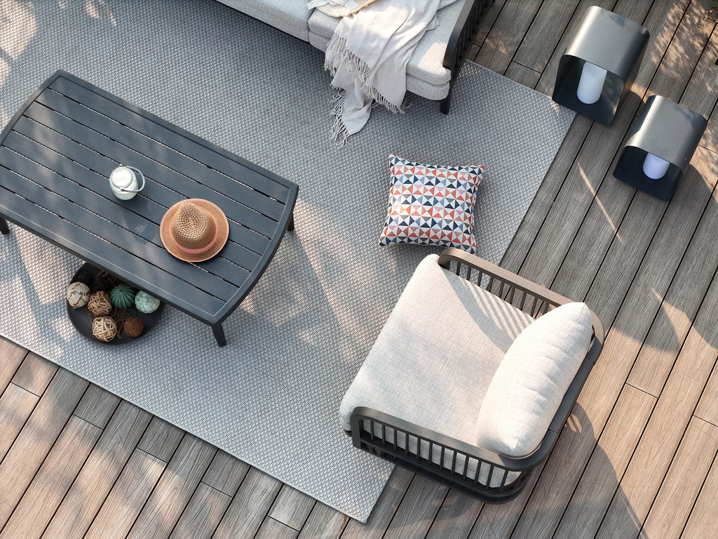 5-Piece Aluminum Outdoor Swivel Conversation Set