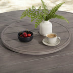 Aluminum Patio Round Dining Table With Lazy Susan