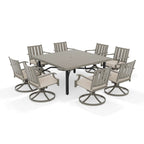 Outdoor 8- Person Square Dining Set with Sunbrella® Cushions