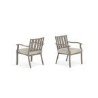 PEAKHOME Azur Patio Dining Armchair with Sunbrella® Cushions
