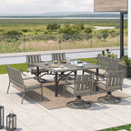 Outdoor Square Dining Table Set For 8-Person With Sunbrella® Cushions