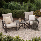 Chamber 2 Pieces Patio Fixed Chair and Side Table