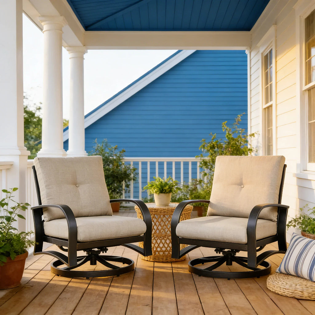 Aluminum Swivel Club Chair with Sunbrella® Cushions