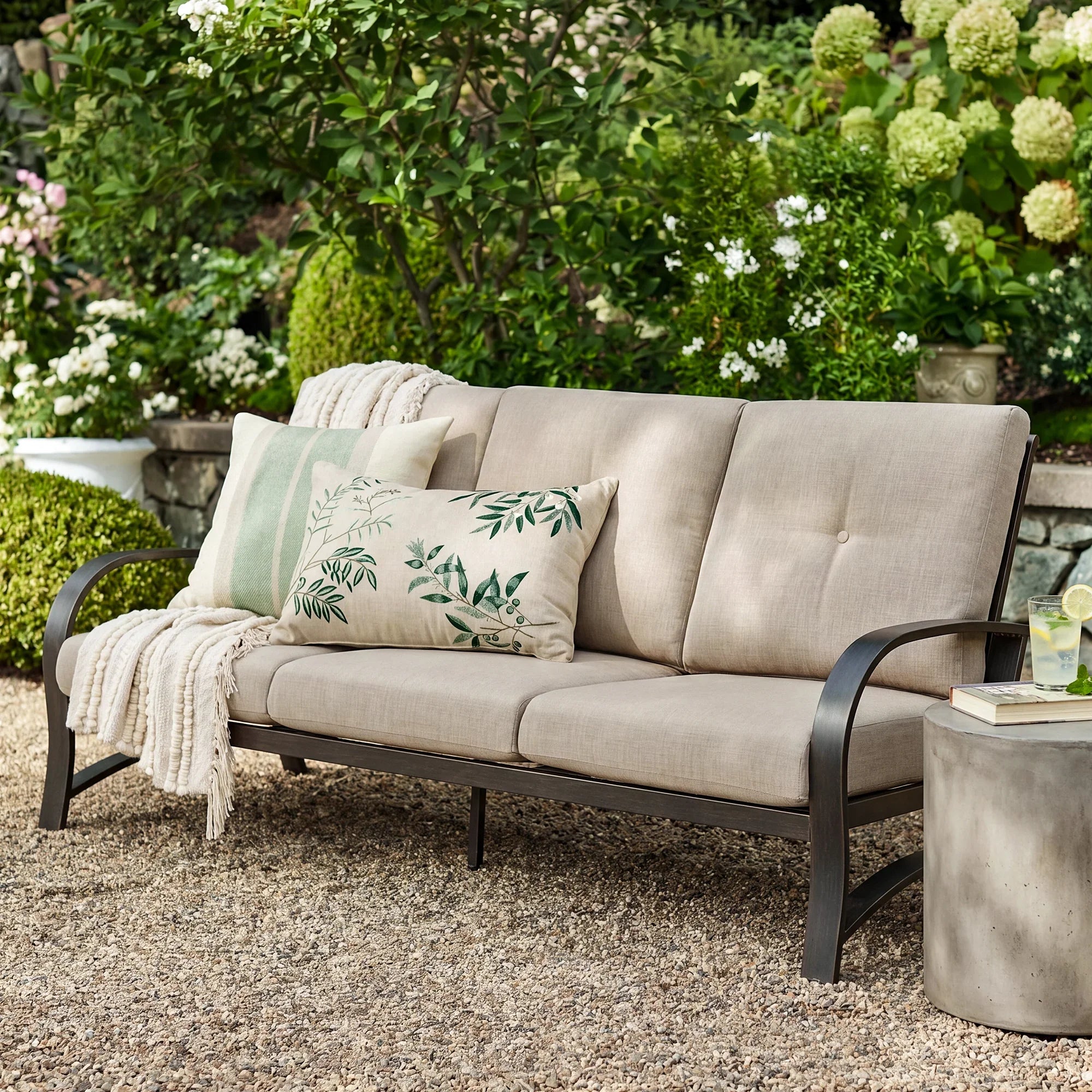 5- Piece Aluminum Patio Sofa Sets with Sunbrella® Cushions