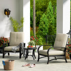 3- Piece Outdoor Bistro Sets with Fixed Chair