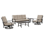 5- Piece Aluminum Outdoor Furniture Sofa Sets with Sunbrella® Cushions