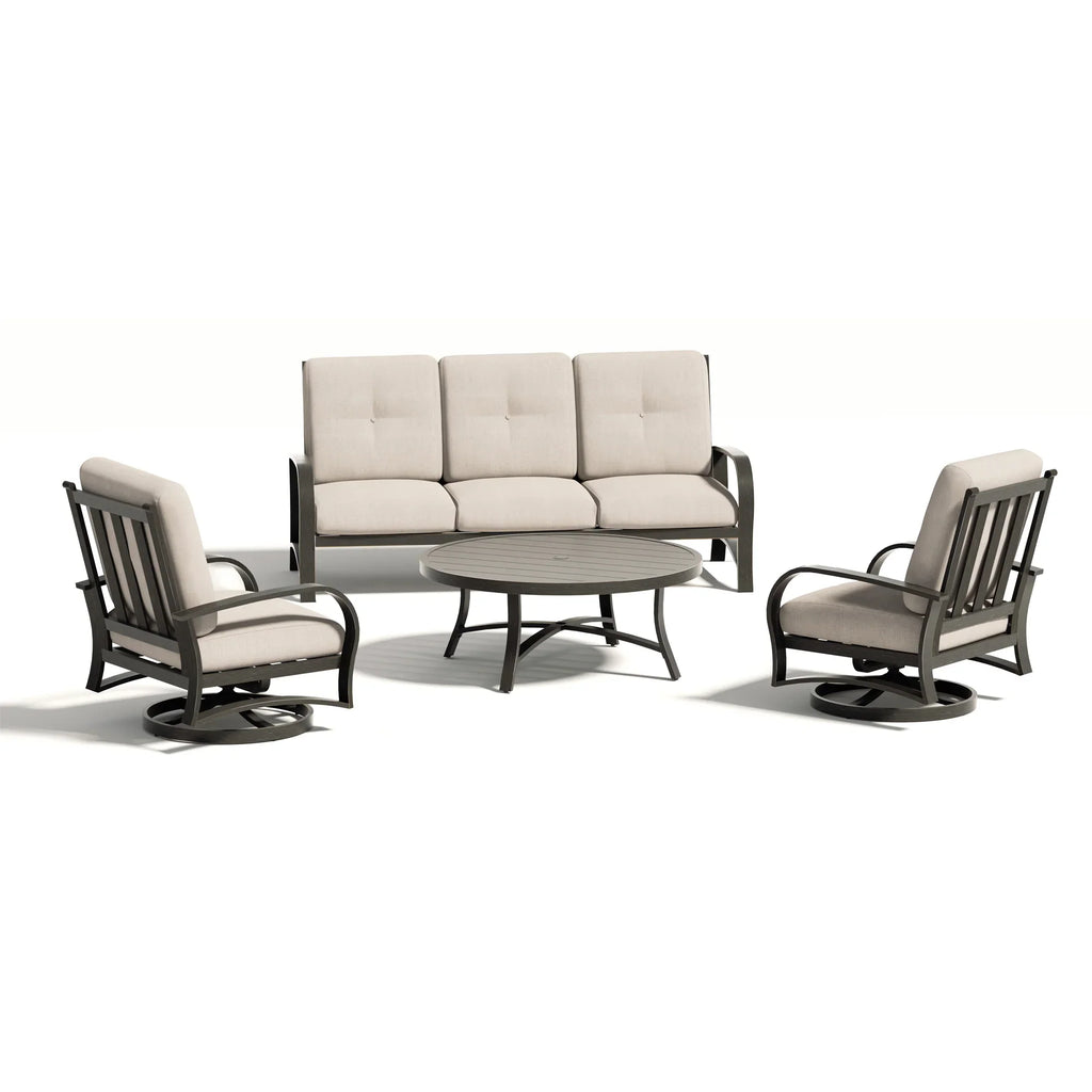 Aluminum 5- Seat Patio Conversation Sets With Sunbrella® Cushions