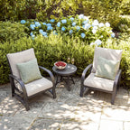 3- Piece Outdoor Bistro Sets with Fixed Chair