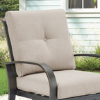 Aluminum Outdoor Sofa and 2 Chairs with Round Coffee Table