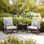 3- Piece Outdoor Bistro Sets with Fixed Chair