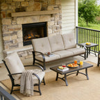 5- Piece Aluminum Patio Sofa Sets with Sunbrella® Cushions
