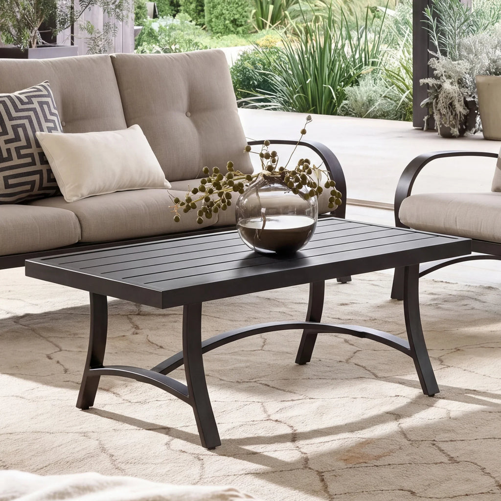 5- Piece Aluminum Patio Sofa Sets with Sunbrella® Cushions