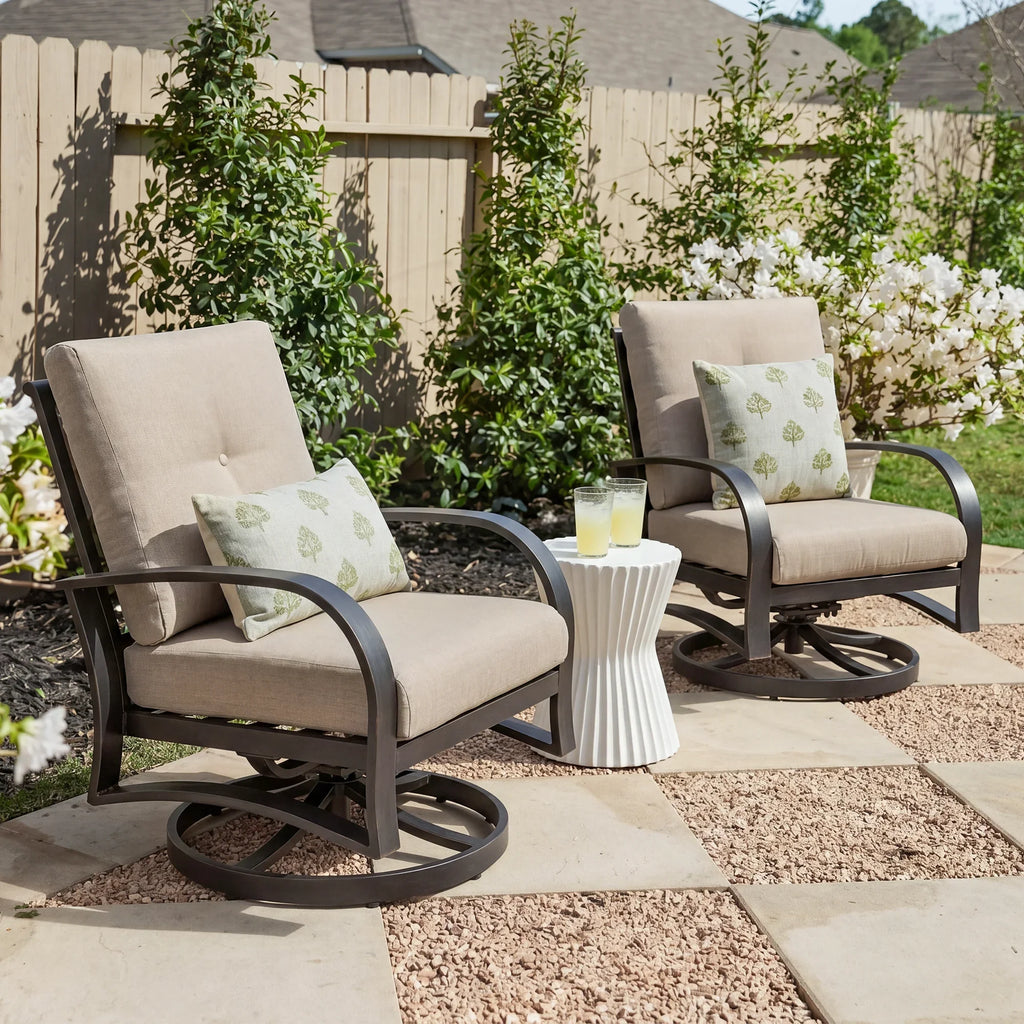 5- Piece Aluminum Outdoor Furniture Sofa Sets with Sunbrella® Cushions