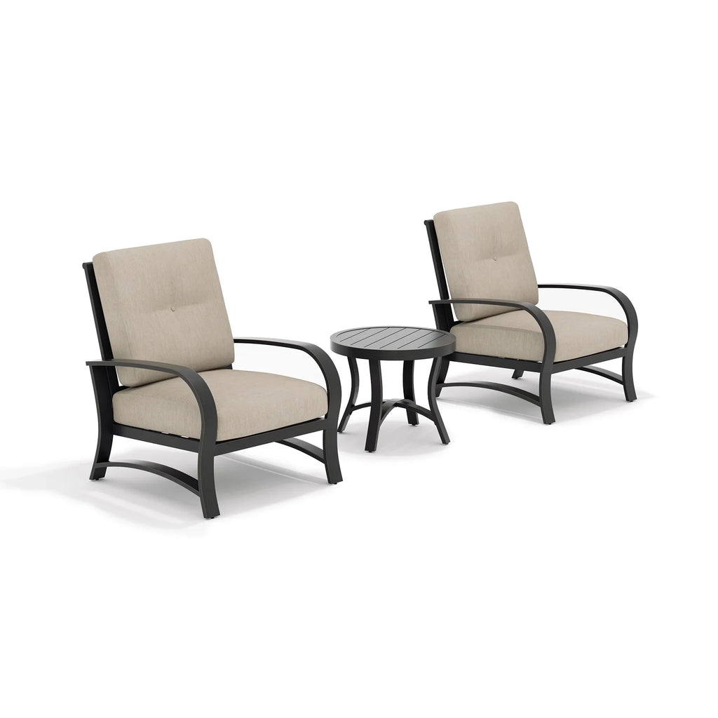 3- Piece Outdoor Bistro Sets with Fixed Chair