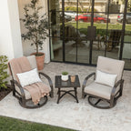 3- Piece Aluminum Patio Bistro Sets with Sunbrella® Cushions