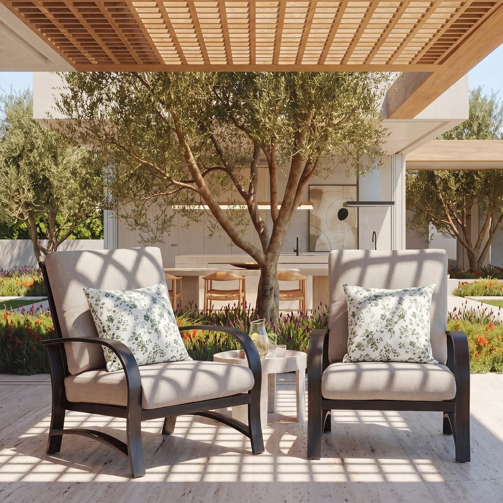 Aluminum Club Chair with Sunbrella® Cushions