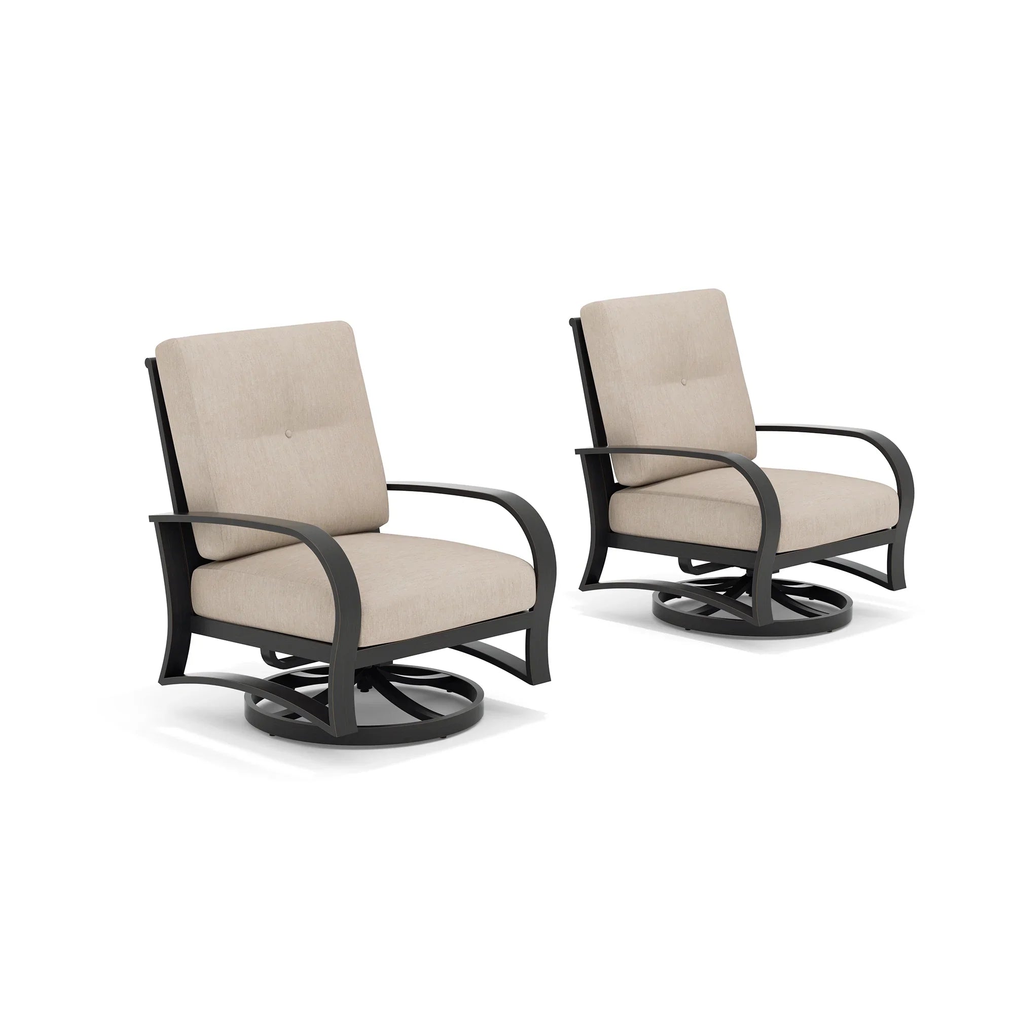 Aluminum Swivel Club Chair with Sunbrella® Cushions