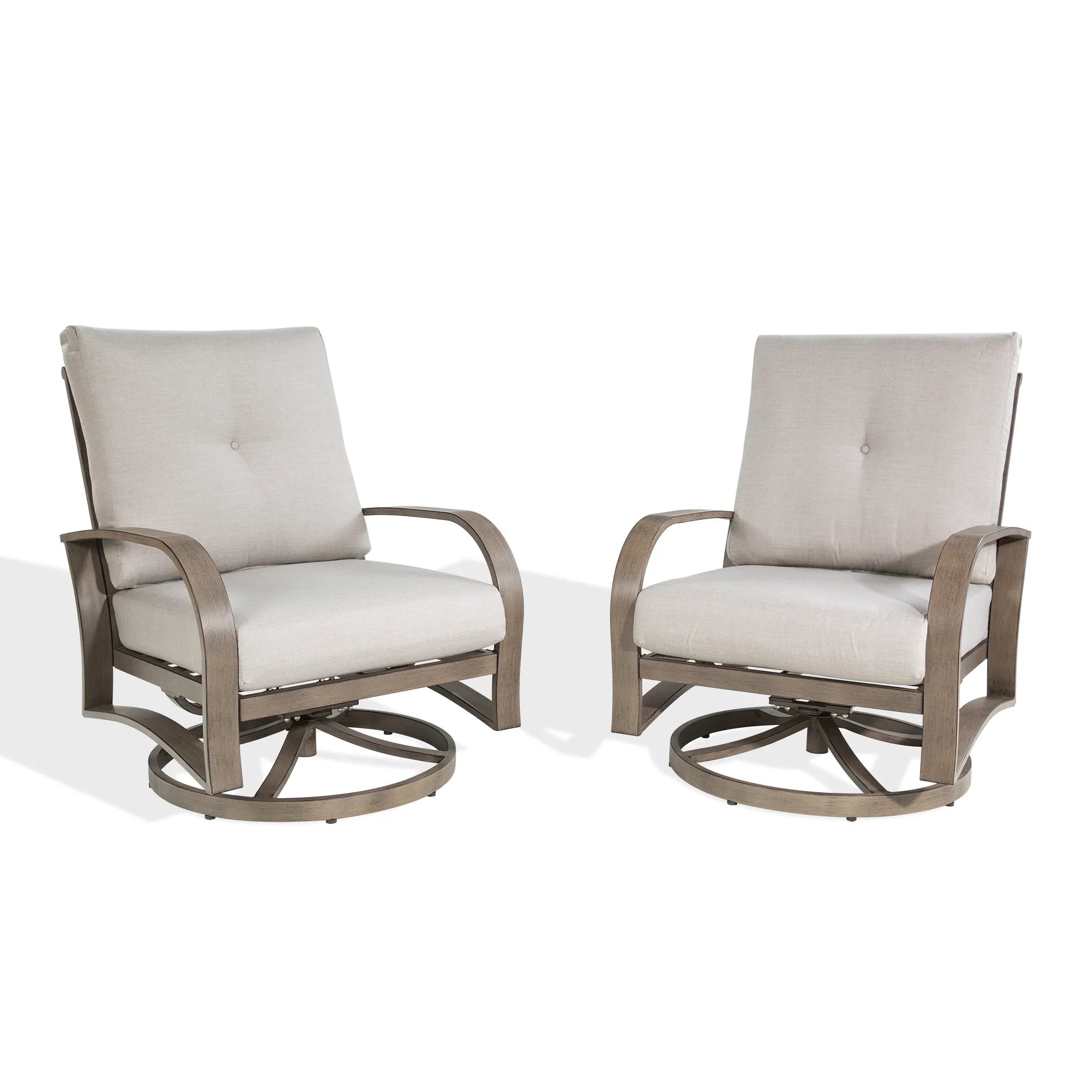 Aluminum Swivel Club Chair with Sunbrella® Cushions