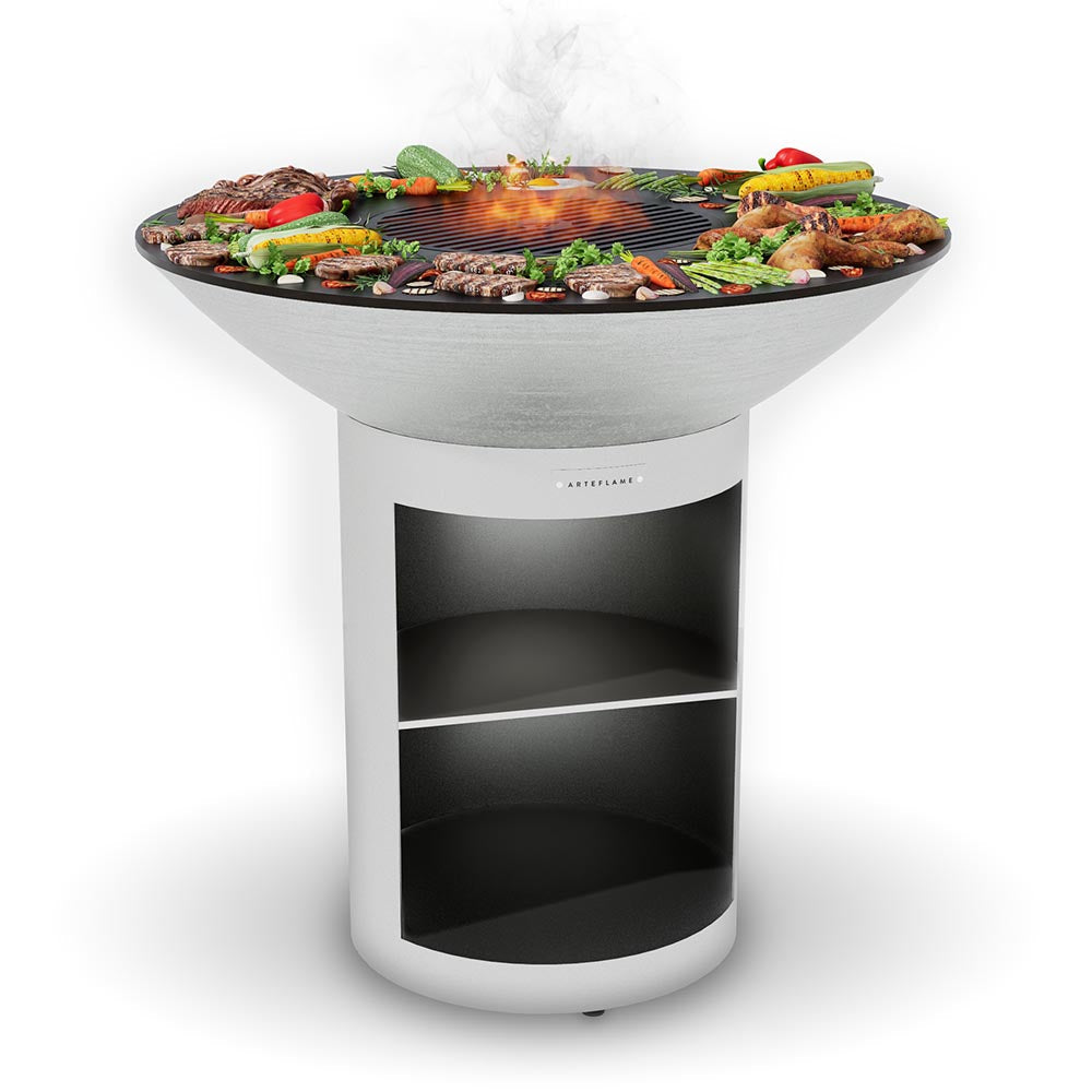 Arteflame Classic 40″ — Storage Base Flat-Top Grill & Fire Bowl (CORTEN Steel)