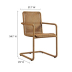 Abacus Outdoor Patio Wicker Dining Chairs Set of 2 by Modway