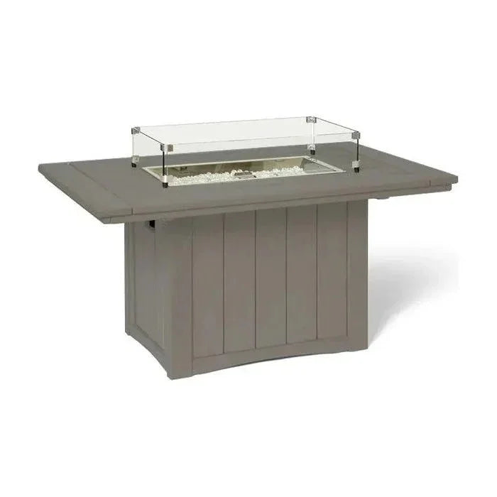 Poly Wood Rectangular Fire Table USA Made