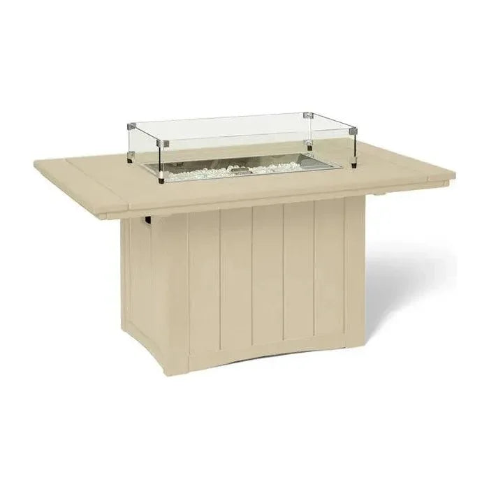 Poly Wood Rectangular Fire Table USA Made