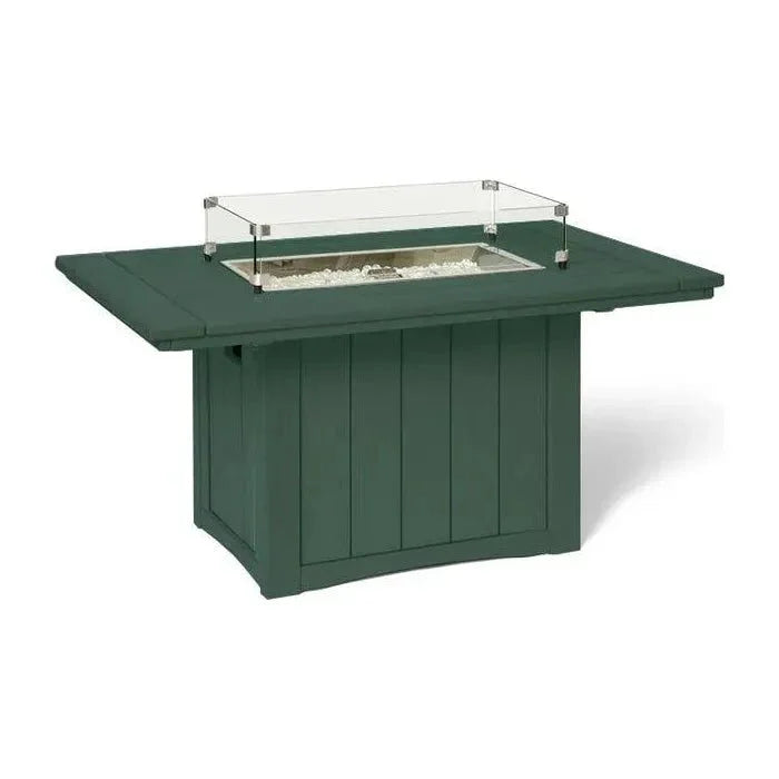 Poly Wood Rectangular Fire Table USA Made