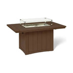 Poly Wood Rectangular Fire Table USA Made
