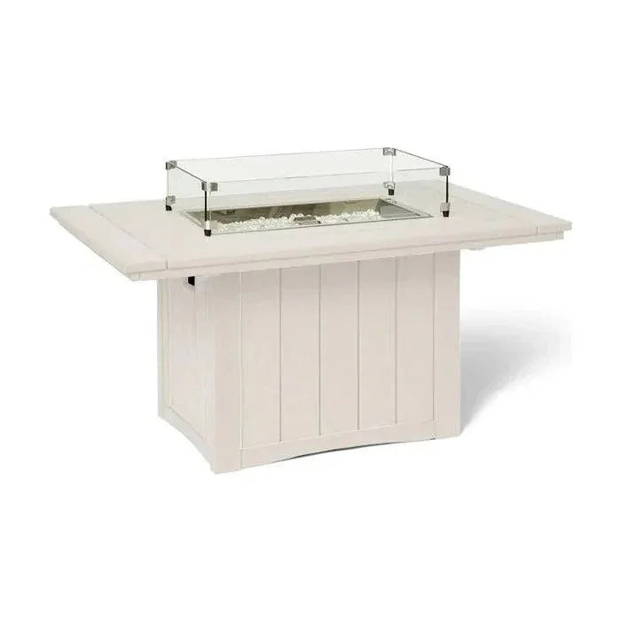 Poly Wood Rectangular Fire Table USA Made