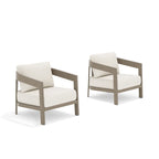 Outdoor Aluminum Club Chair With Cushions Set of 2