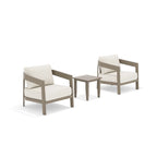 Patio 3-Piece Aluminum Club Conversation Set With Side Table