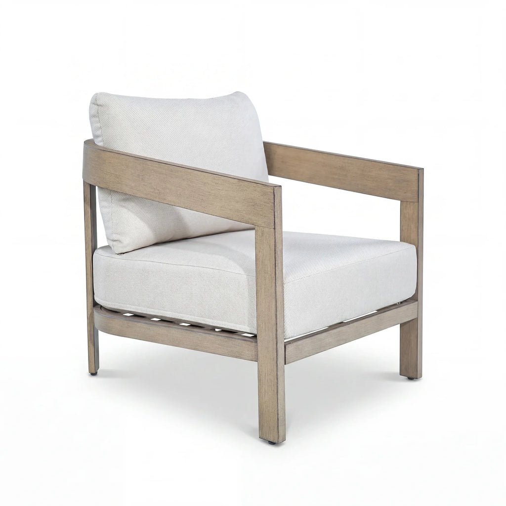 Outdoor Aluminum Club Chair With Cushions Set of 2