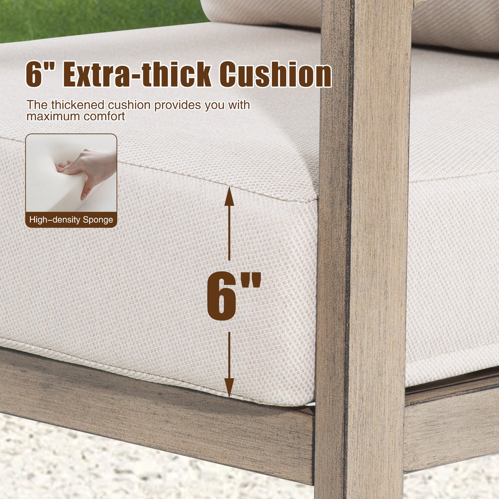 Outdoor Aluminum Swivel Club Chair With Cushions Set of 2