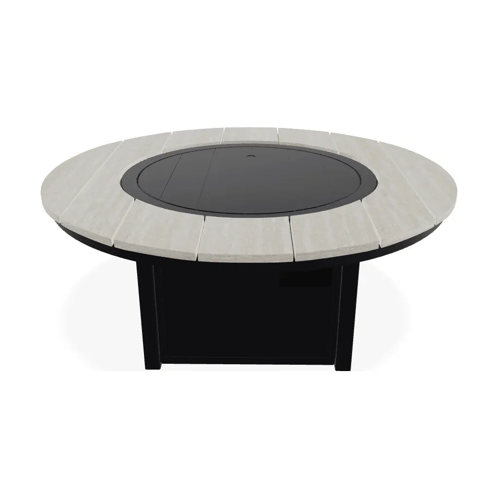 54" Round Polymer Chat Height Outdoor Fire Table